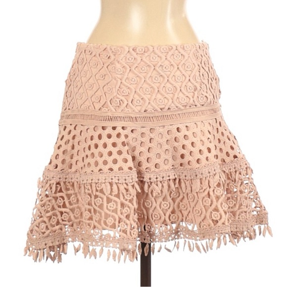 Aqua size small casual skirt in pale pink color - Picture 5 of 6